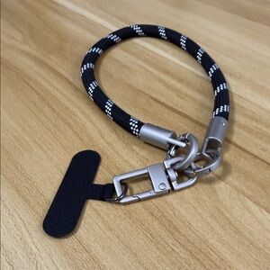 Black and White Rope Keychain